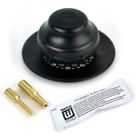 WATCO Univ. NuFit Foot Act. Bath Stopper w-Grid Strain and 2-P, Adapters - Silicone, Bronze 48750-FA-BZ-G-2P